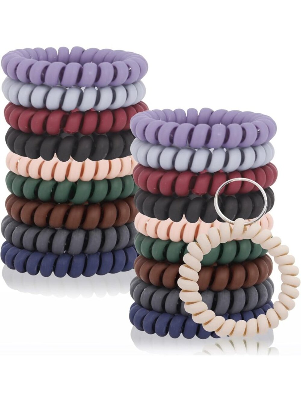 Coil Keychain Wrist Bracelet for Keys, Gym, Pool, Beach, Travel - Unisex